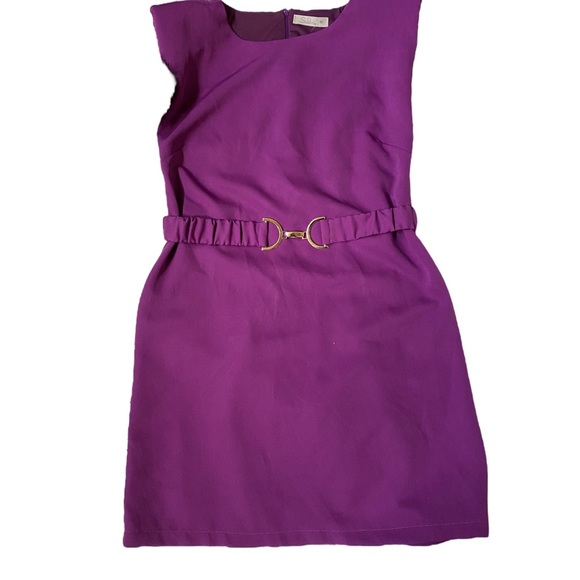 Sublini NWT  Women's Shoulder Pad Tank Dress Sleeveless/ Purple Size M . - Picture 11 of 13